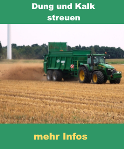 Dung und Kalk streuen